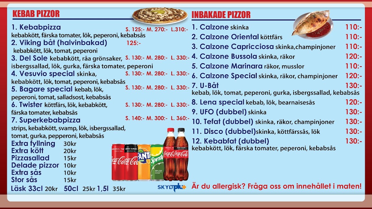 Menu Pizzeria Milano I Ludvika-1