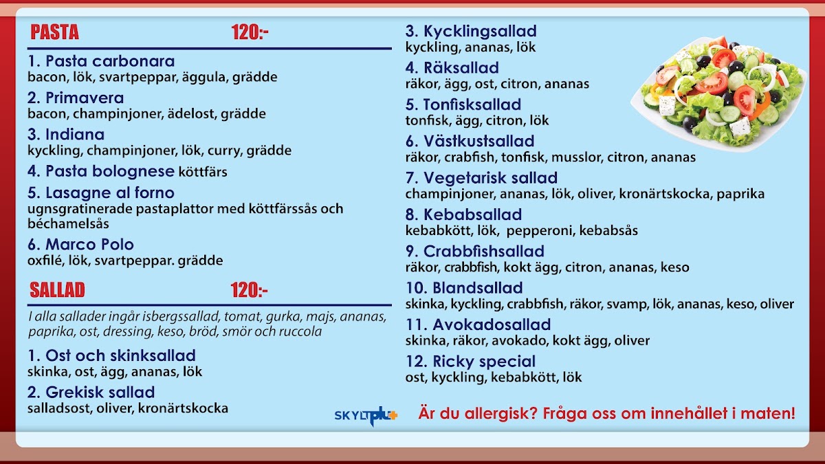 Menu Pizzeria Milano I Ludvika-6